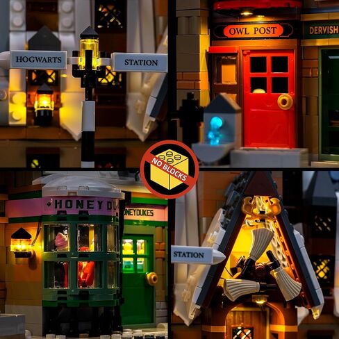 BrickBling LED Light Compatible with Lego Hogsmeade Village – Collectors' Edition, Creative Lighting Compatible with Lego 76457 - Excluding Bricks (RC Version Light) in Saudi Arabia