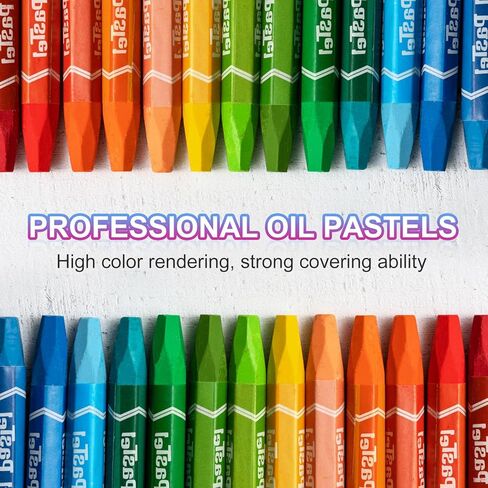 PATIKIL Black Oil Pastels, 36Pcs Soft Oil Crayons Pastels Stick Vibrant and Creamy Art Supplies Bulk for Artists Beginners Art Painting Drawing Blending Graffiti Gallery in Saudi Arabia