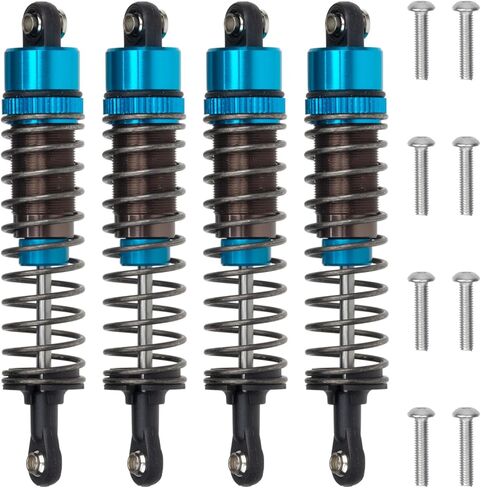 1/10 RC Crawler Shocks 4Pcs 85mm Aluminum Oil Filled Absorber Adjustable Damper Set for Tamiya CC-02 Axial SCX10 Capra D90 TRX4 Upgrades Parts (Red) in Saudi Arabia