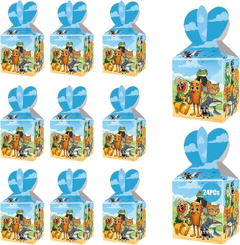 24pcs Italian Brainrot Treat Boxes, 7.3"x3.3"x3.9" Gift Boxes, Happy Birthday Tralalero Tralala Party Supplies, Brainrot Birthday Decorations for Kids in Saudi Arabia