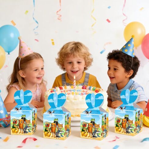 24pcs Italian Brainrot Treat Boxes, 7.3"x3.3"x3.9" Gift Boxes, Happy Birthday Tralalero Tralala Party Supplies, Brainrot Birthday Decorations for Kids in Saudi Arabia