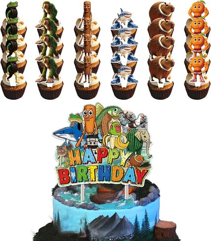 24pcs Italian Brainrot Treat Boxes, 7.3"x3.3"x3.9" Gift Boxes, Happy Birthday Tralalero Tralala Party Supplies, Brainrot Birthday Decorations for Kids in Saudi Arabia