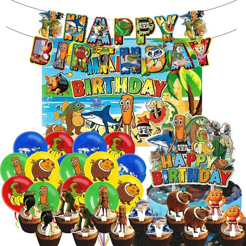 24pcs Italian Brainrot Treat Boxes, 7.3"x3.3"x3.9" Gift Boxes, Happy Birthday Tralalero Tralala Party Supplies, Brainrot Birthday Decorations for Kids in Saudi Arabia