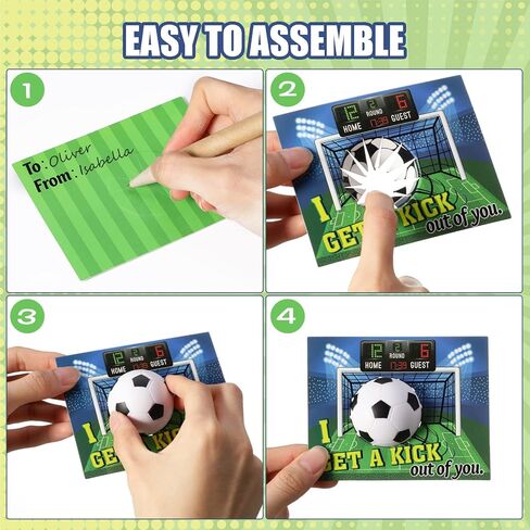 Tatuo 24 Pack Sports Valentines Cards with Stress Balls Bulk - Valentine's Day Cards Gift Exchange Mini Bouncy Basketball Baseball Soccer Football Squish Ball Party Favors for Sports Theme Prize Gift in Saudi Arabia
