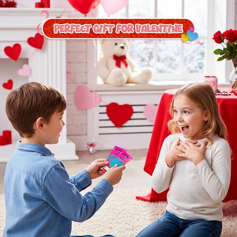 4E's Novelty 36 Pack Valentines Day Cards Gifts for Kids Classroom Heart Mazes Set Boys Girls, School Classroom Exchange Toy Bulk Party Favors, Valentine's Day Gifts for Kids in Saudi Arabia