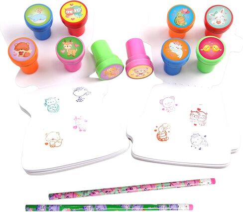 Ceiba Tree 24 Pack Valentines Day Stationery Gifts Set for Kids Classroom Exchange Gift Set with Pencil Notepad Stamp Treat Goodie Bag Stuffers Sticker Ruler for School Valentine Party Favors Supplies in Saudi Arabia