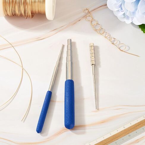 3Pcs Wire Looping Winding Rod, Wire Wrapping Tool Round Multi Jump Ring Mandrel Looping Rods Forming Rings Tool Set for DIY Jewelry Making in Saudi Arabia