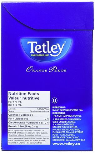 Tetley Orange Pekoe Tea, 144 Count Tea Bags, 454g/1lb, (Imported from Canada} in Saudi Arabia