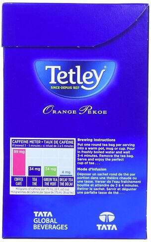 Tetley Orange Pekoe Tea, 144 Count Tea Bags, 454g/1lb, (Imported from Canada} in Saudi Arabia