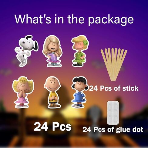 Charlie Broown Cupcake Topper Party Decoration, Classic Cartoon Style Cupcake Picks for Birthday Celebration, Premium Cardstock Decorative Toppers for Dessert Table and Party Display in Saudi Arabia