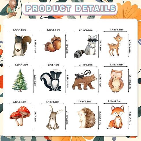 Woodland Baby Shower Cupcake Toppers: 48Pcs Woodland Animals Cupcake Toppers Woodland Baby Shower Decorations Forest Animals Gender Reveal Party Supplies in Saudi Arabia