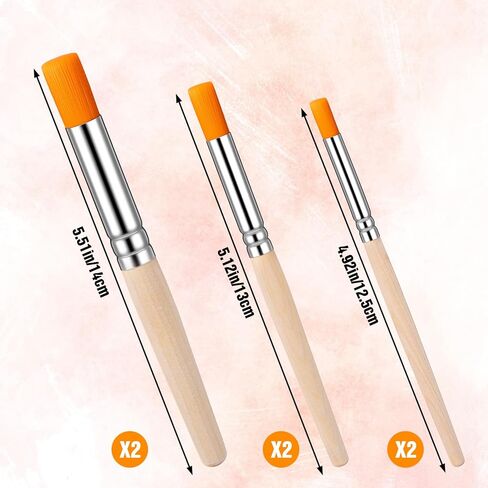 6 Pcs Wooden Stencil Brushes for Stenciling Natural Wood Bristle Template Art Paint Brushes Washable Bristle Stencils Brush for Stenciling Acrylic Oil Watercolor DIY Art Crafts Wood Paint Template in Saudi Arabia