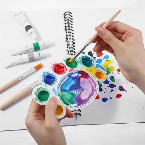 6 Pcs Wooden Stencil Brushes for Stenciling Natural Wood Bristle Template Art Paint Brushes Washable Bristle Stencils Brush for Stenciling Acrylic Oil Watercolor DIY Art Crafts Wood Paint Template in Saudi Arabia