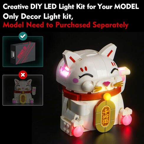 Light kit Compatible with Lego Lucky Cat - No Model Only Light, LED Lighting Accessories Compatible with Lego Lucky Cat 40813 in Saudi Arabia