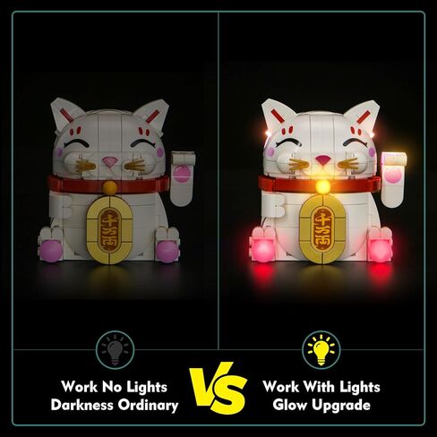 Light kit Compatible with Lego Lucky Cat - No Model Only Light, LED Lighting Accessories Compatible with Lego Lucky Cat 40813 in Saudi Arabia