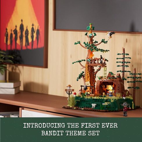 Western Sequoia Bandit Outpost Lighting Building-Bricks Set - Wild West Outlaw Hideout 1183 Pcs Collection Role Play Set for West Lovers in Kuwait