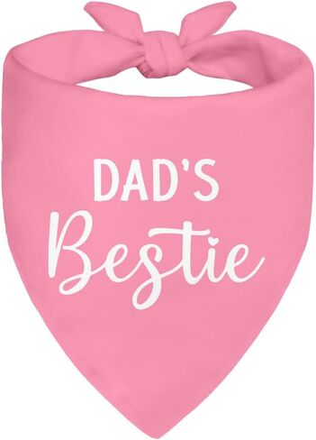 My Dad is Single Black Dog Bandana, Funny Valentine's Day Dogs Bandana, Humor Puppy Scarf Decoration Accessory for Single Owner, Birthday Christmas for Dog Dad in Saudi Arabia