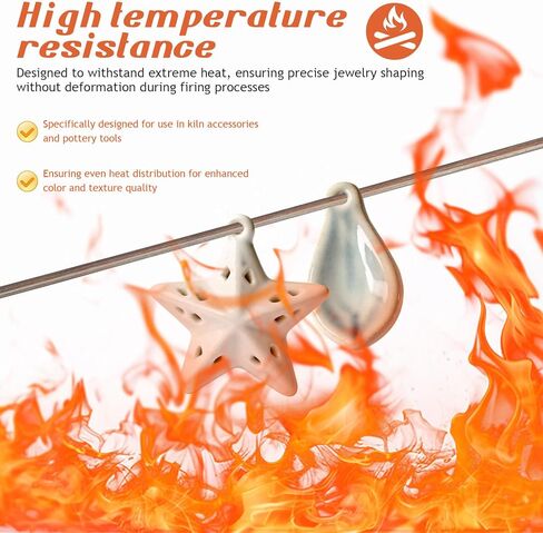 Veemoon سلك تنجستن عالي الحرارة 2462 درجة فهرنهايت، 4 قطع درجة حرارة عالية لفرن السيراميك المقاوم للمجوهرات سلك أدوات إطلاق الفخار التنغستن لفائف معدنية فرن مقاوم للحرارة 20. 00x0. 30x0. in Kuwait