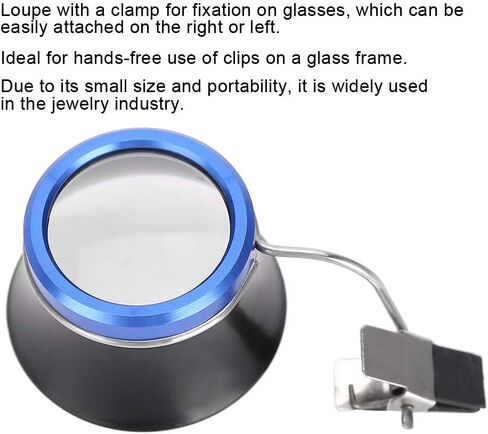 Jewelry Magnifier, Portable Clip-On Eyeglass Magnifier Magnifying Glass Watchmaker Jewelry Watch Repair Tool For Jewelers Mechanics, loupe clip on in Saudi Arabia