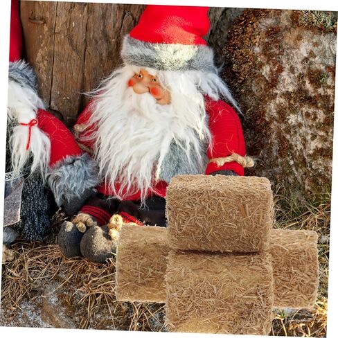 FRCOLOR Mini Faux Hay Bales 12Pcs Miniature Straw Haystack Decor for Dollhouse Garden Autumn Harvest DIY Scene Layout Craft Supplies in Saudi Arabia