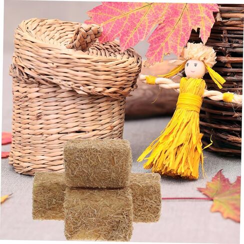 FRCOLOR Mini Faux Hay Bales 12Pcs Miniature Straw Haystack Decor for Dollhouse Garden Autumn Harvest DIY Scene Layout Craft Supplies in Saudi Arabia