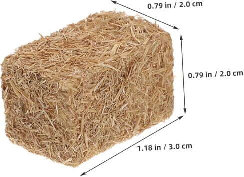 FRCOLOR Mini Faux Hay Bales 12Pcs Miniature Straw Haystack Decor for Dollhouse Garden Autumn Harvest DIY Scene Layout Craft Supplies in Saudi Arabia