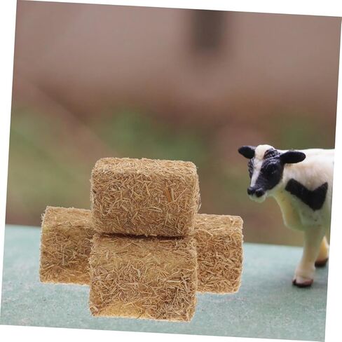FRCOLOR Mini Faux Hay Bales 12Pcs Miniature Straw Haystack Decor for Dollhouse Garden Autumn Harvest DIY Scene Layout Craft Supplies in Saudi Arabia