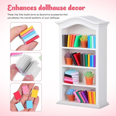 مجموعة كتب مصغرة من توياندونا 32 قطعة بمقياس 1/12 كتب صغيرة لبيت الدمى مع صفحات فارغة للحرف اليدوية لبيت الدمى ومستلزمات غرفة القراءة وإكسسوارات غرفة النوم in Kuwait