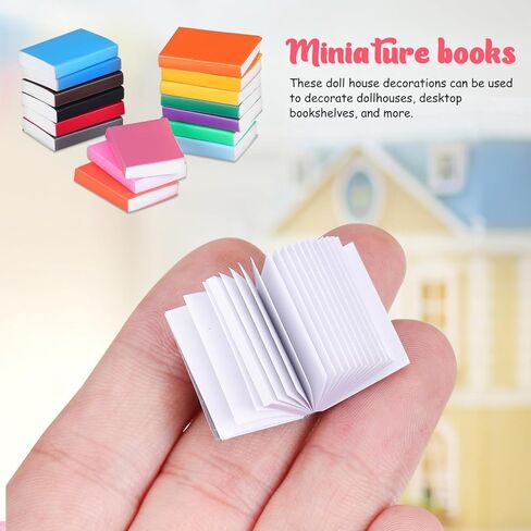 مجموعة كتب مصغرة من توياندونا 32 قطعة بمقياس 1/12 كتب صغيرة لبيت الدمى مع صفحات فارغة للحرف اليدوية لبيت الدمى ومستلزمات غرفة القراءة وإكسسوارات غرفة النوم in Kuwait
