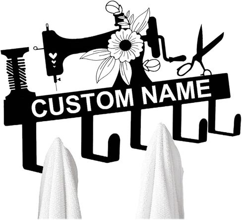 Customized Metal Key Holder Wall Mounted for Sewing Room - Personalized Key Storage for Sewing Supplies & Craft Room Organizer, Rustic Home Decor,Patchwork Gift (Style1) in Saudi Arabia