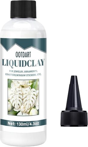 OOTDART 130 مل طين خبز فرن بوليمر سائل أبيض، قالب الخبز، مناسب جدًا لديكورات المنزل والمجوهرات والألعاب والأدوات المنزلية (130 مل) in Kuwait