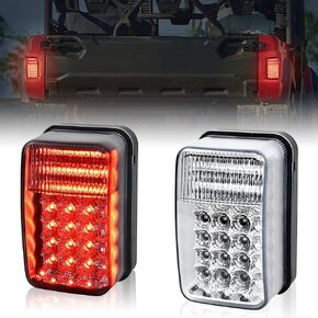 SAUTVS LED Tail Light Brake Light Taillight for Yamaha Rhino 450 660 700 Grizzly Big Bear Bruin Kodiak Wolverine Rhino Viking IV Accessories (2PCS, Replace #5KM-84710-01-00)