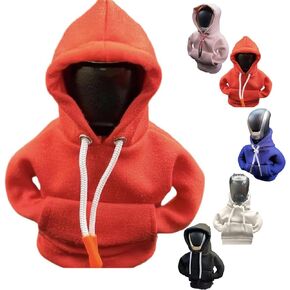 Gear Shift Knob Cover, Universal Car Interior Accessories, 4.8 Inch Funny Hoodie for Gearshift, Car Shifter Stick Protector Decoration (Black/White)