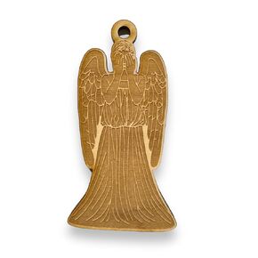 Ornament - Weeping Angel - Raw Wood 4x2in