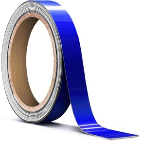 VViViD Dark Blue Liquid Metal Air-Release Adhesive Vinyl Pinstripe Tape Roll (1 Inch x 20ft)