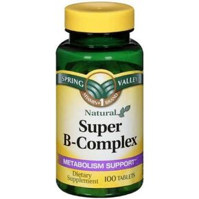 Spring Valley Super B-Complex, Metabolism Support, 100 Tablets