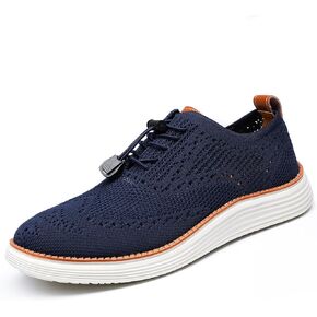GSOHINO Men's Lightweight Casual Sneakers Dress Oxfords Business Walking Shoes Loafers Comfortable Breathable Mesh Arch Support