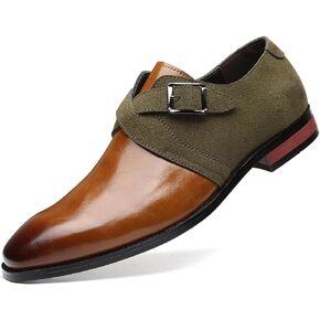 Ephirebra Men's Dress Leather Shoes Buckle Strap Low Top Walking Shoes Business Wedding Party Dress Shoes in Saudi Arabia