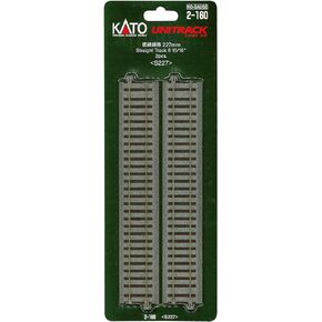 Kato USA Inc. HO 227mm 8-15/16 Straight 2 KAT2160 HO Track