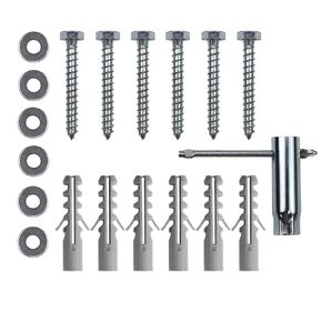 Drywall Anchors for TV Mount, Lag Bolt Kit Includes Concrete Wall Anchors M8 Lag Bolts and Washer Installation on Brick or Concrete Wall by Screw Hardware Tool Socket GuuYebe