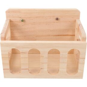 Rabbit Feeder Bunny Food Manger Wooden Manger Rack Grass Holder Cage Feeder Pet Supplies for Guinea Pig Chinchilla Hamster 23. 5X14X17. 5CM