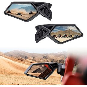 SAUTVS Adjustable Folding Side Mirrors for Can-Am Maverick X3, Rear View Racing Mirrors for Can Am Maverick X3 2017-2024 Accessories (2PCS, 715002898)