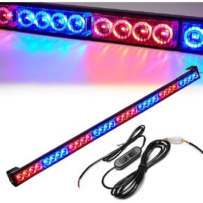 Led Strobe Lights 36 Inch Yellow Flashing Safety Warning Emergency Strobe Light Bar Caution Directional Police Car Vehicle Pickup Truck Rear Window Traffic Advisor (35.5 IN, Yellow/Amber)