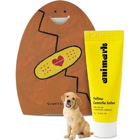 Sunny Side Up Yellow Centella Salve Mini (0.24 fl oz) | Dog Lotion for Dry Itchy Skin and Cracked Paws | Cat Itchy Skin Allergy Relief | Cat & Dog Ointment for Skin Irritation