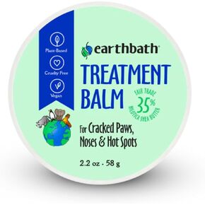earthbath, Treatment Balm - Dog Balm for Paws and Nose, Dry Cracked Nose and Paw Balm, Plant-Based, Curelty-Free, Vegan, Made with Nilotica Shea Butter for Dogs and Cats - 2.2 Oz