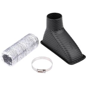 Turbo Inlet, Universal Car Front Bumper Turbo, Turbine Inlet Air Funnel Kit(Square)
