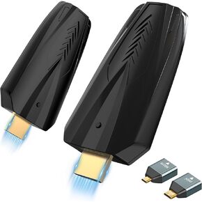 Dbilida Wireless HDMI Transmitter and Receiver, 2.4/5GHz Wireless HDMI Extender, Wireless HDMI Adapter Wireless HDMI Dongle for Streaming from Camera, DSLR, PC, Laptop to TV/Projector/Monitor