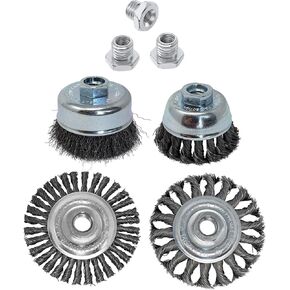 مجموعة فرش سلكية صناعية مكونة من 7 قطع من LINE10 لطاحونة الزوايا، 5/8-11 بوصة in Kuwait