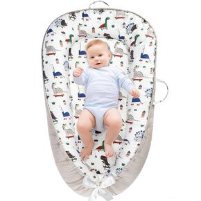 URMYWO Baby Lounger - Baby Lounger for Newborn, Breathable & Soft Baby Nest Cover Co Sleeper for Baby 0-24 Months, Babies Essentials Gifts, Portable Infant Lounger Baby Floor Seat for Home and Travel
