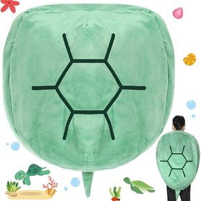31.5 Inch Wearable Turtle Shell Giant Stuffed Tortoise Pillows Plush Animal Large Turtle Body Pillow Funny Cuddle Shell Toy Dress Decoration Creative Gifts, Green